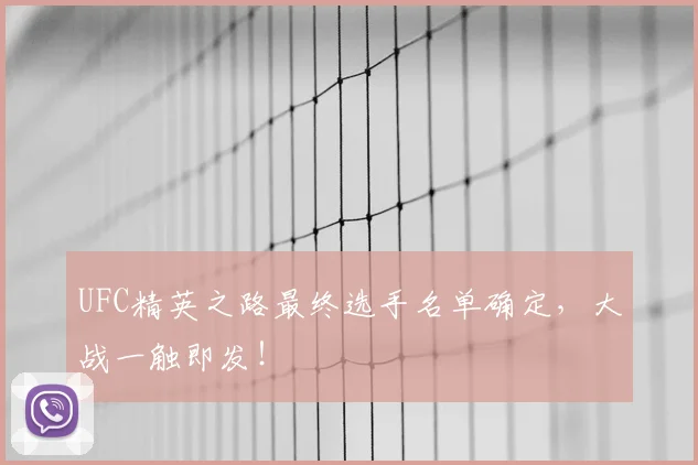 UFC精英之路最终选手名单确定，大战一触即发！